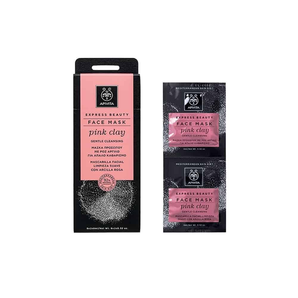 apivita express beauty mask with pink clay