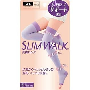 Slim Walk Compression Open toe Long Socks for Night – Lavender